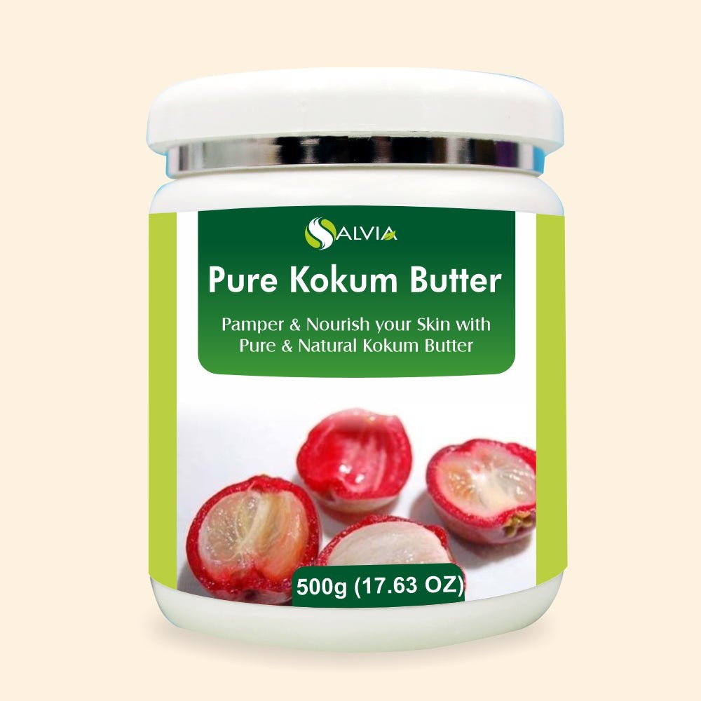 Salvia Body Butters,Body Butter & Body Milk 500gm Kokum Butter (Garcinia Indica) Natural and Pure